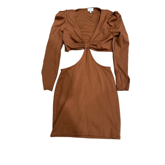 Socialite Long Sleeve Cutout Minidress Size Large - Picture 5 of 9